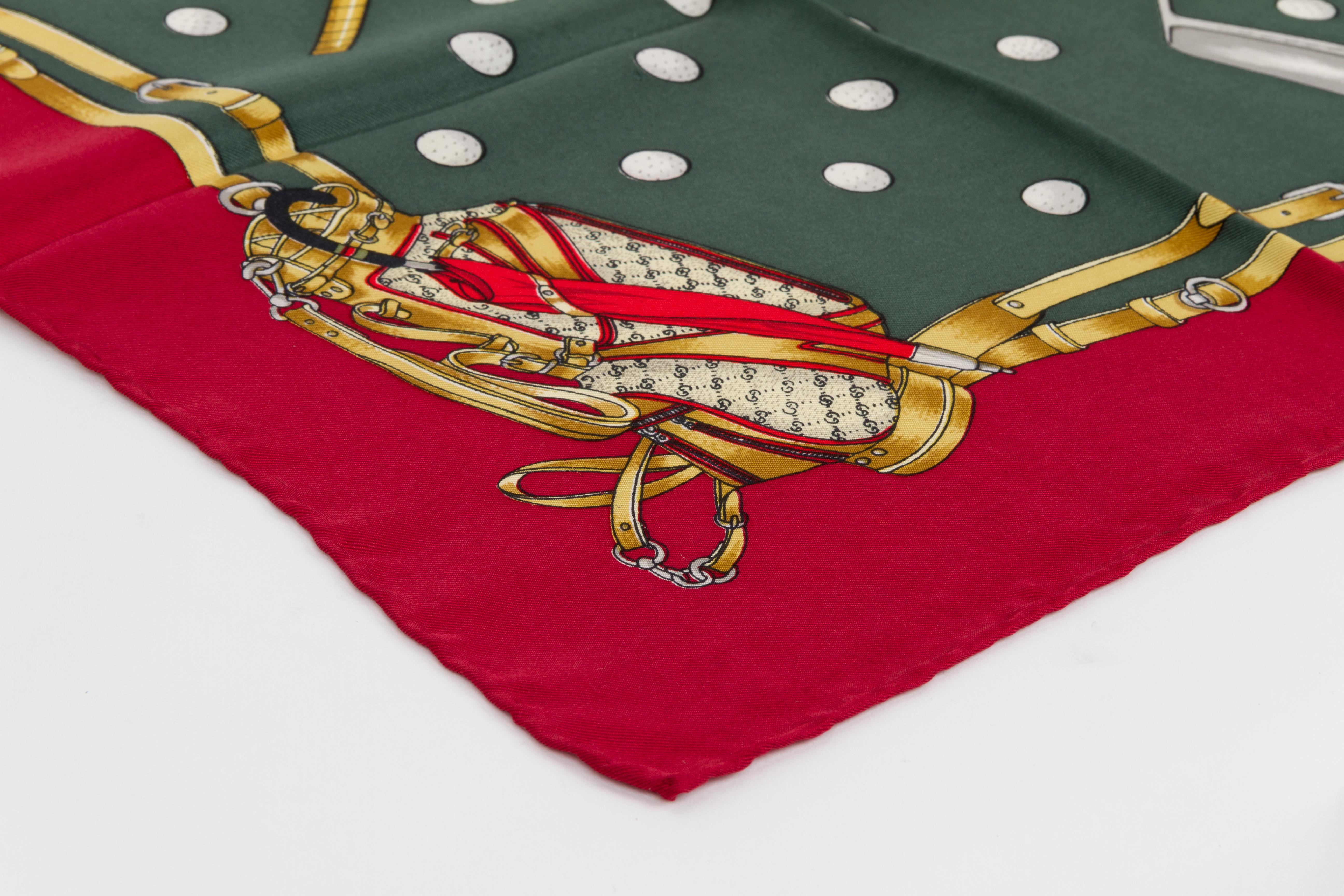 gucci green and red scarf