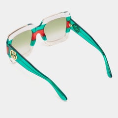 Gucci Green/Red Gradient GG0178S Oversized Sunglasses