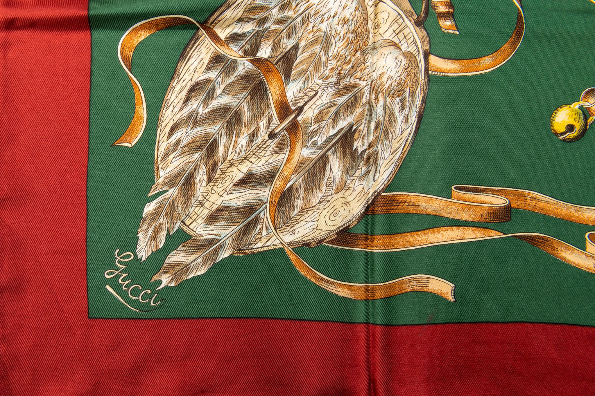 red and green gucci scarf