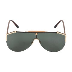 Gucci Green Rimless Aviator Sunglasses