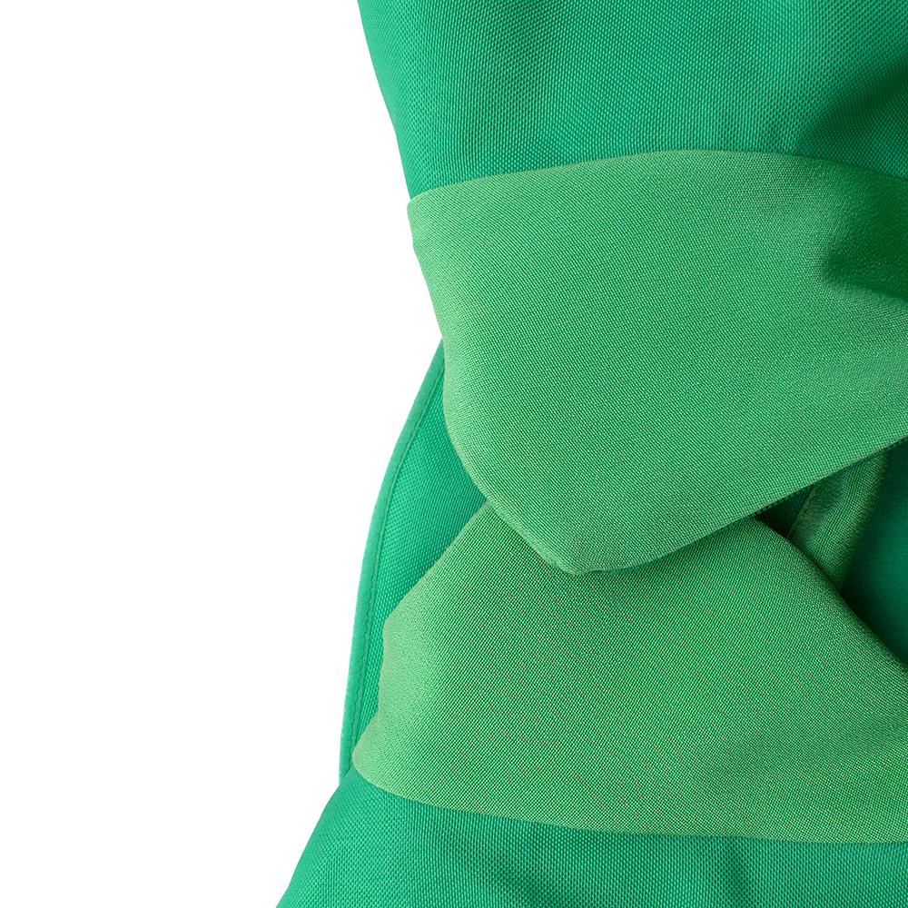 Gucci green ruffled silk-crepe gown - Size US 2 In Excellent Condition In London, GB