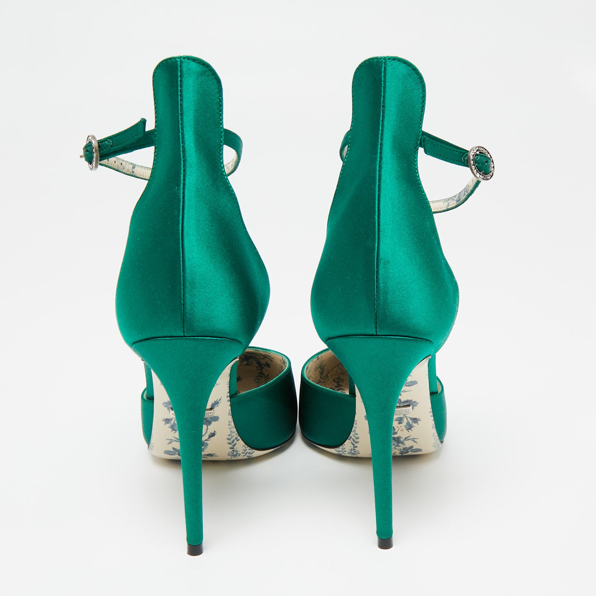 gucci green high heels