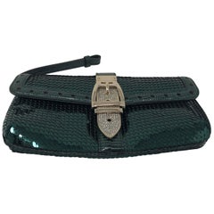 Gucci Green Sequin Clutch