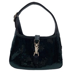Gucci Green Sequin Leather Mini Jackie Hobo Evening Bag