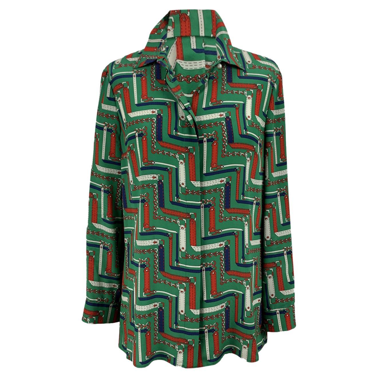 gucci chain print shirt