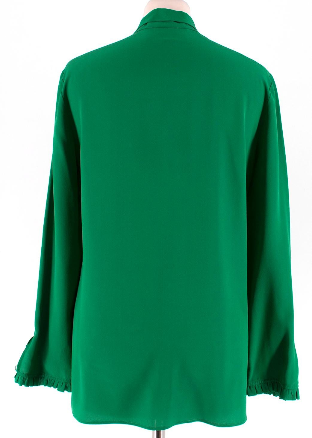 gucci green blouse