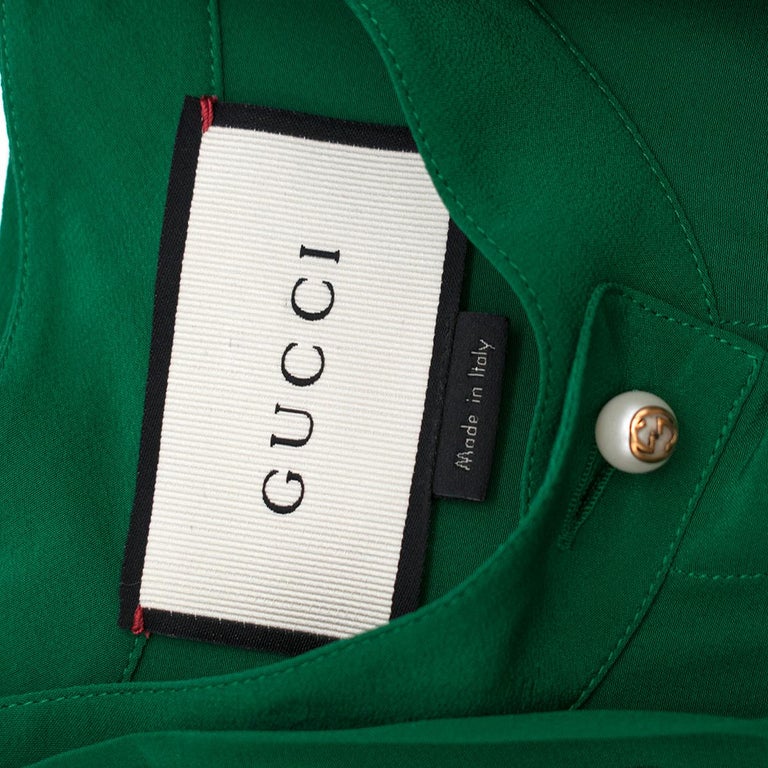 Silk shirt Gucci Green size L International in Silk - 21574856