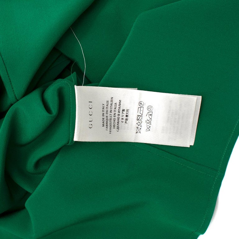 Gucci - Authenticated Top - Silk Green for Women, Never Worn, with Tag