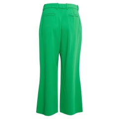 Gucci Green Stretch Crepe Buttoned Culotte Pants M