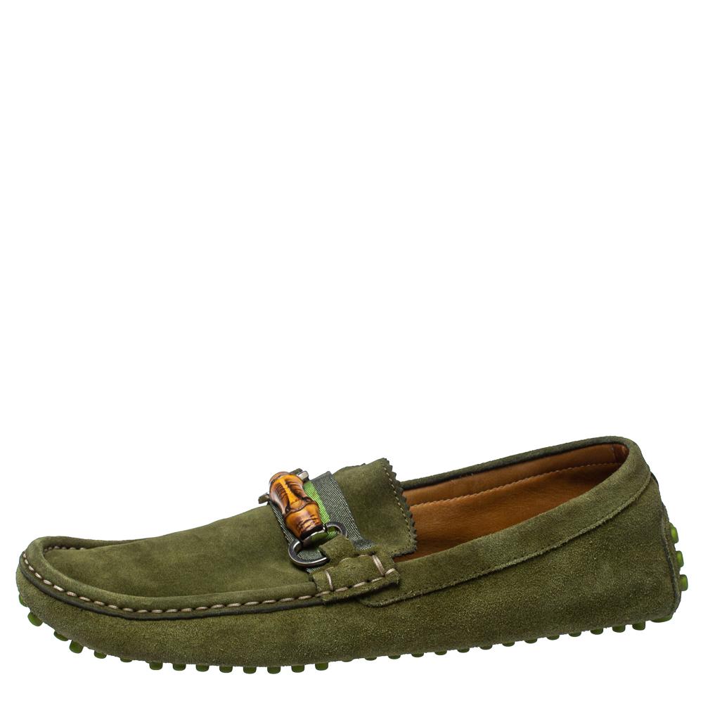 green gucci loafers
