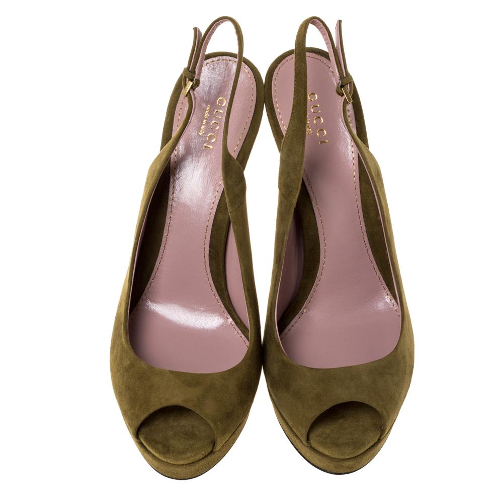 olive green platform heels