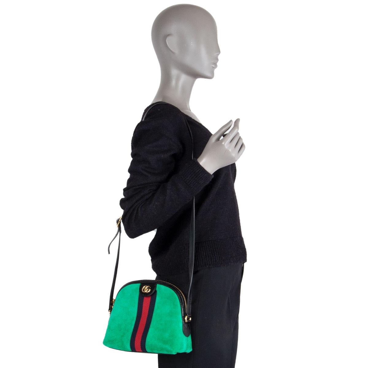 GUCCI green suede OPHIDIA SMALL Shoulder Bag 3