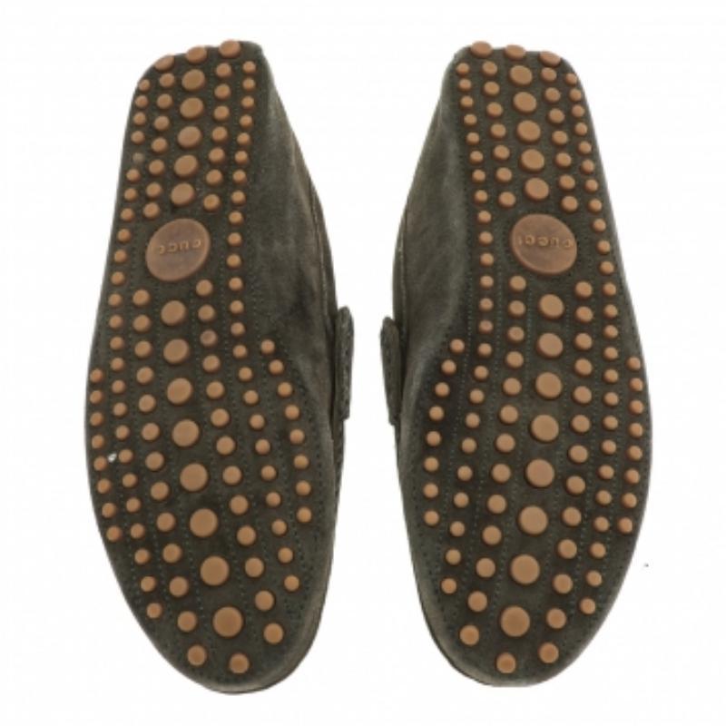 Mocasines Slip On de Ante Verde Gucci Talla 41 Negro en venta