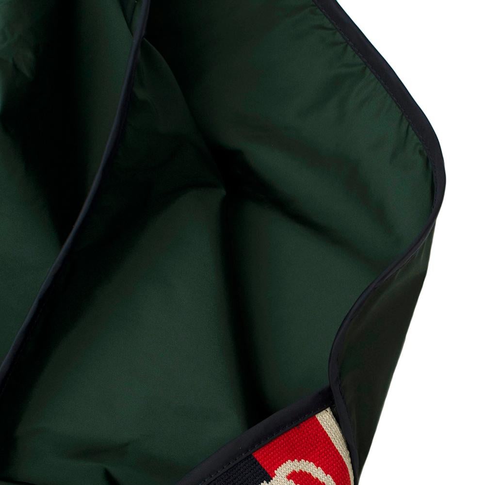 Gucci Green Swim Shorts with Logo Stripes 52 In New Condition In London, GB