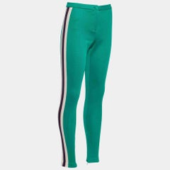 Gucci Green Tech-jersey Side Stripe Stirrup Leggings XS