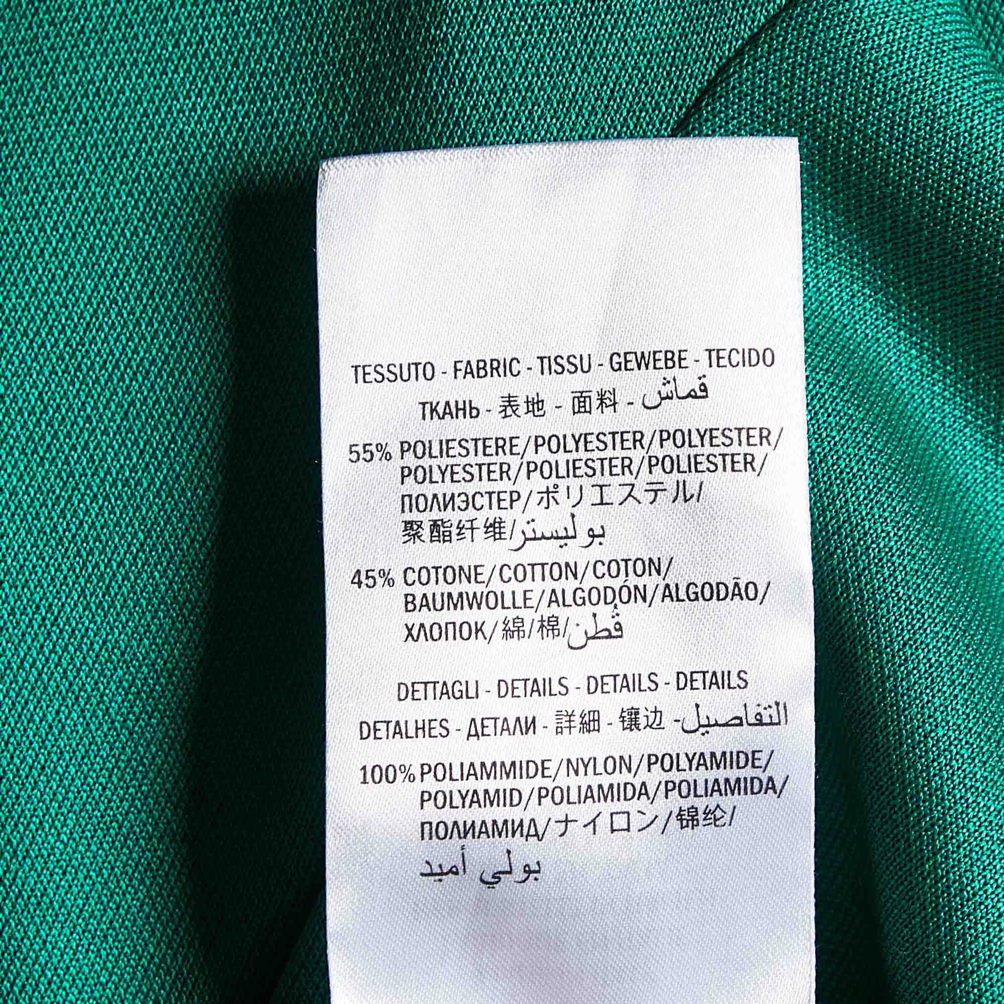 Gucci Green Tech-jersey Side Stripe Stirrup Leggings XS For Sale 3
