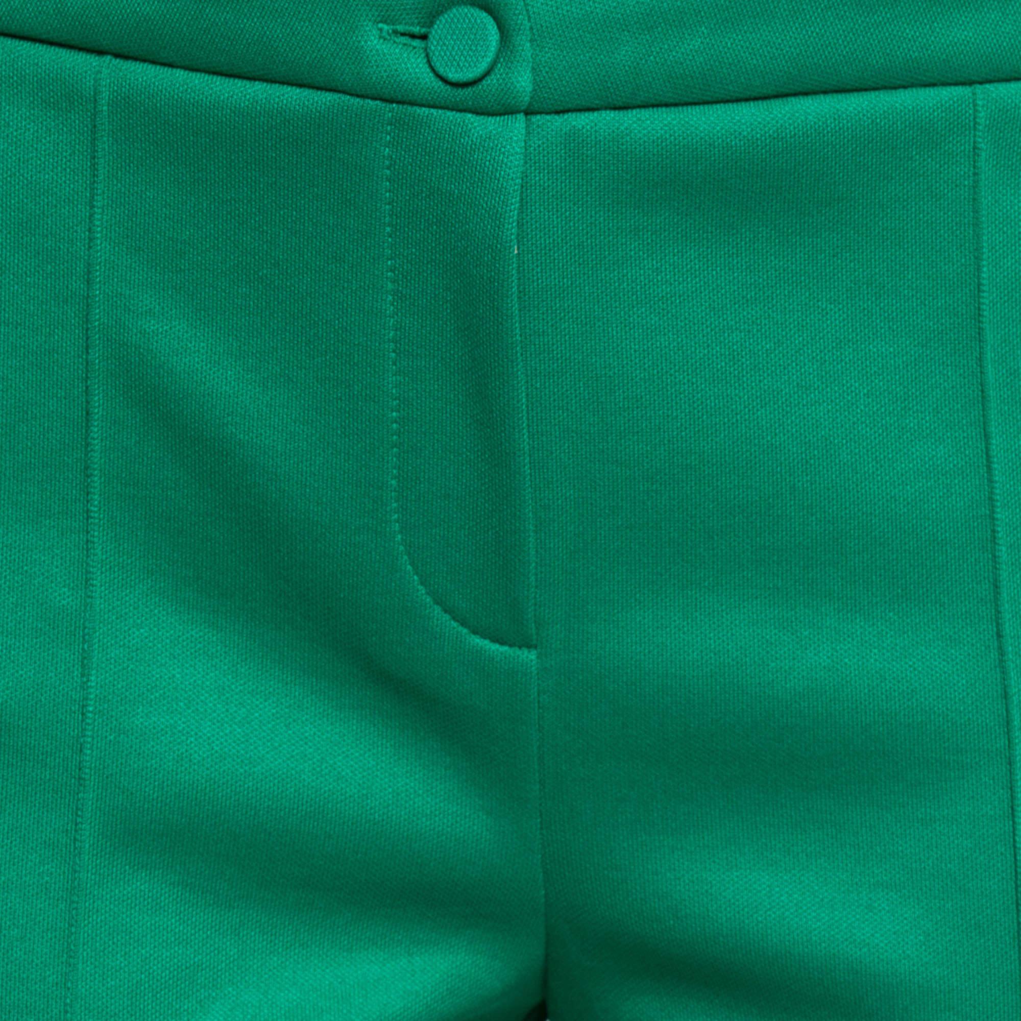 Vert Leggings Gucci verts en jersey technique avec bandes Web et logo, taille M en vente