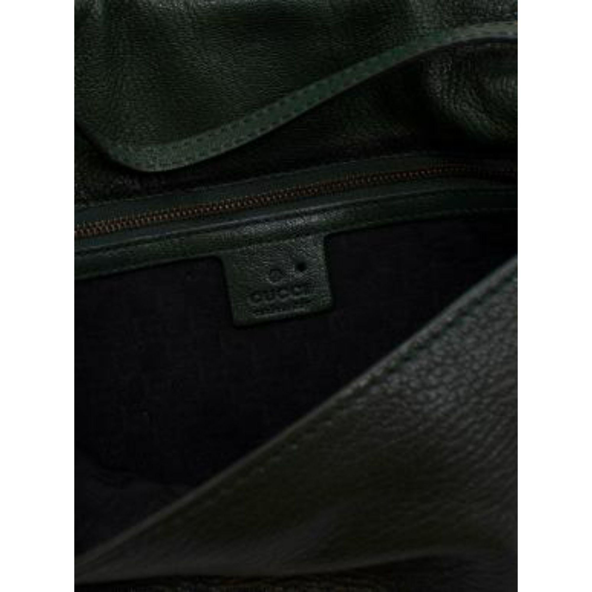 Gucci Green Vintage Blondie Leather Shoulder Bag For Sale 4