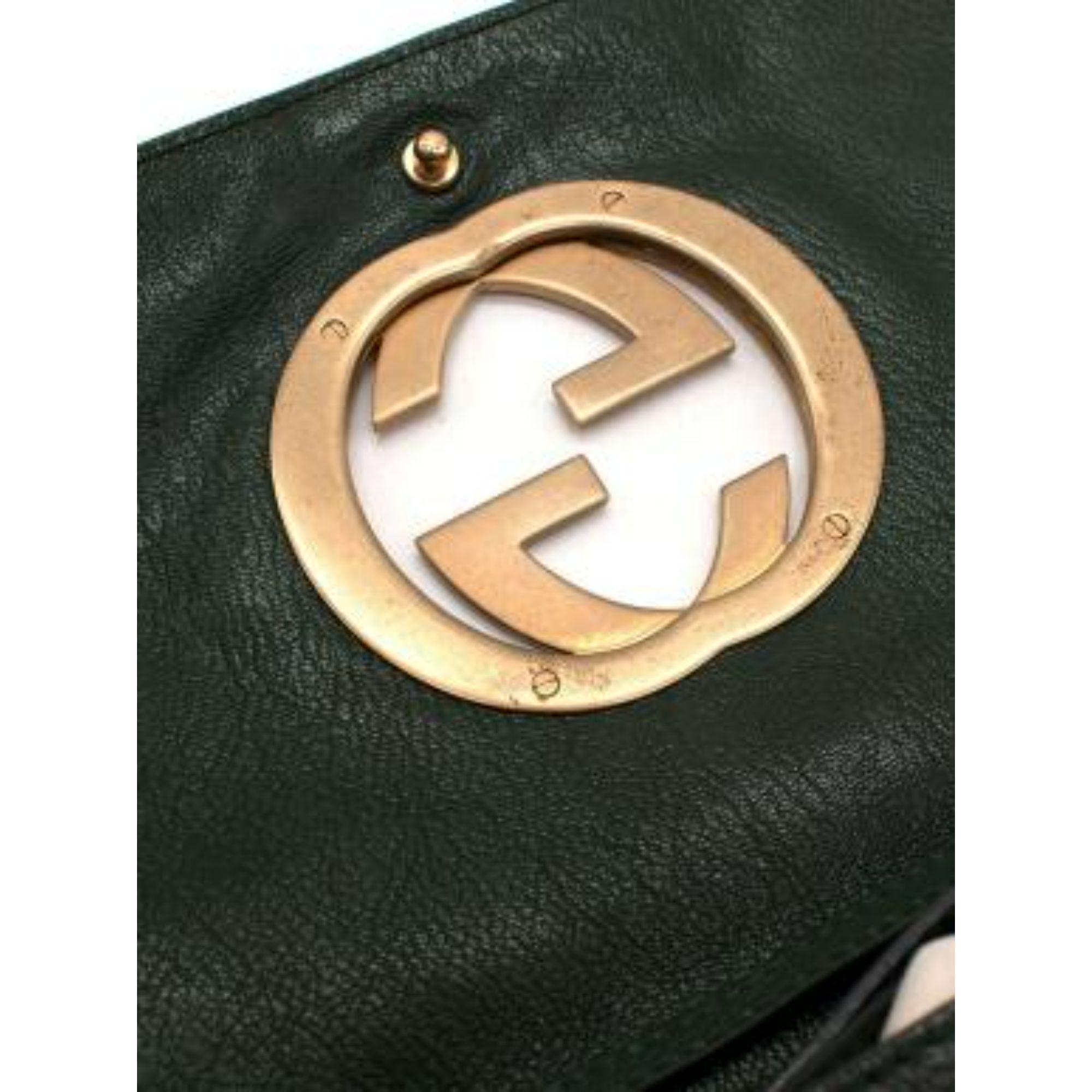 Gucci Green Vintage Blondie Leather Shoulder Bag For Sale 5