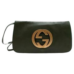 Gucci Green Vintage Blondie Leather Shoulder Bag