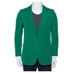 Gucci Green Wool Button Front Blazer XS
