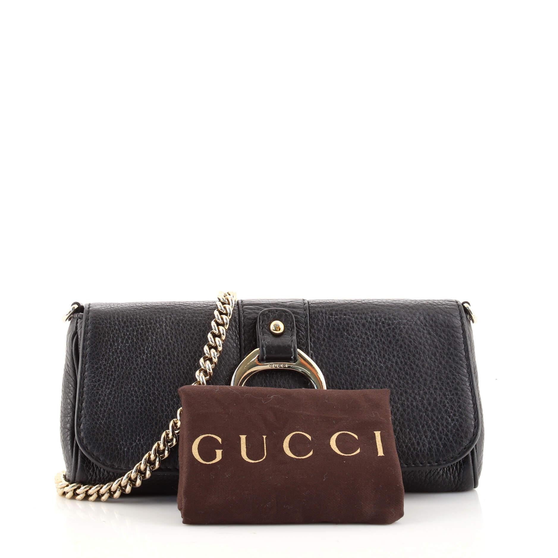 Condition: Fair. Odor in interior. Creasing, moderate wear and discoloration on exterior and underneath flap, heavy darkening, moderate wear and marks in interior, scratches and heavy discoloration on hardware.
Accessories: Dust Bag, With