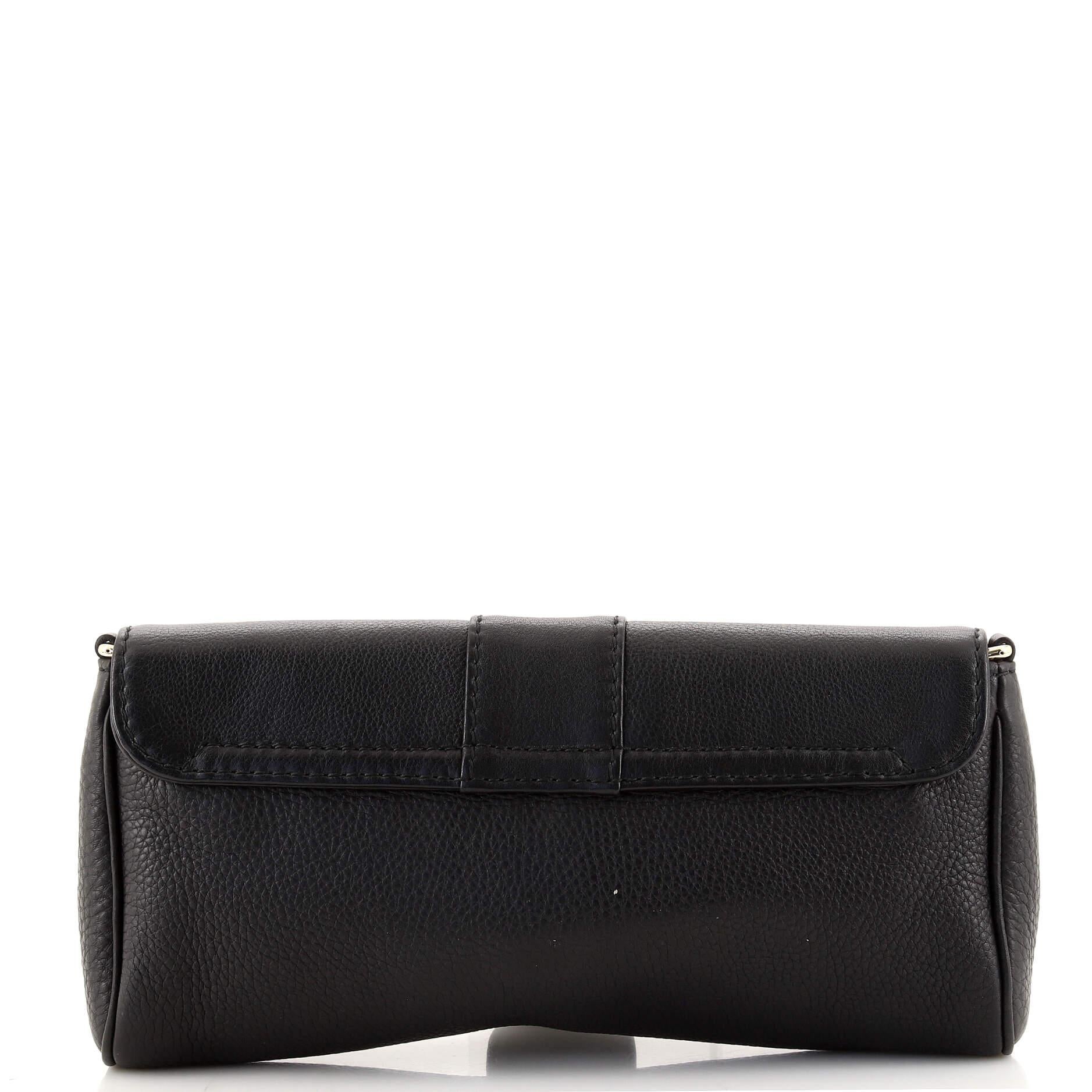 Black Gucci Greenwich Chain Shoulder Bag Leather