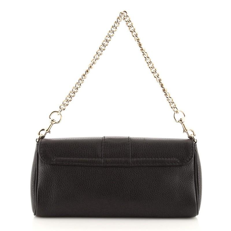 Black Gucci Greenwich Chain Shoulder Bag Leather