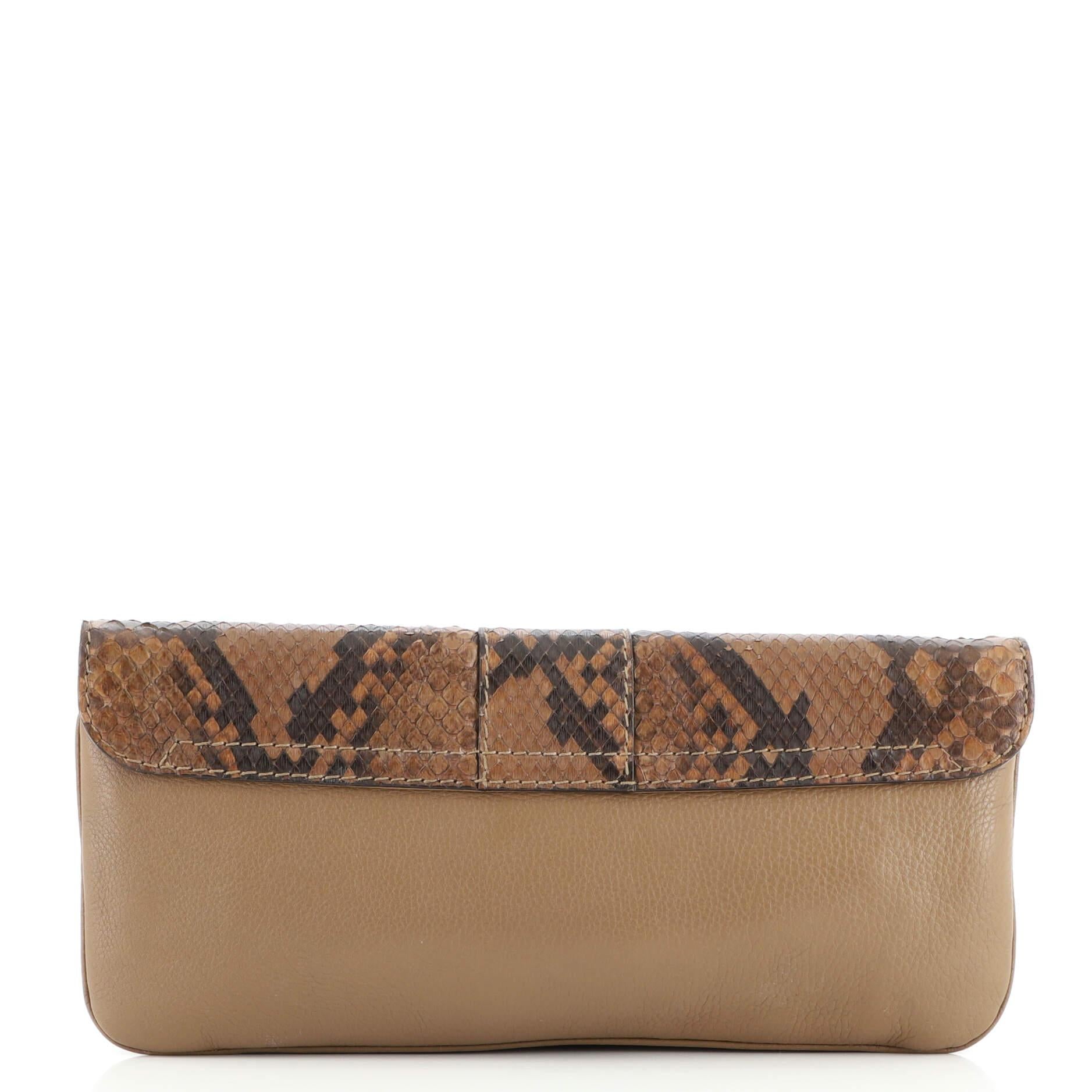 Women's or Men's Gucci Greenwich Clutch Python and Leather