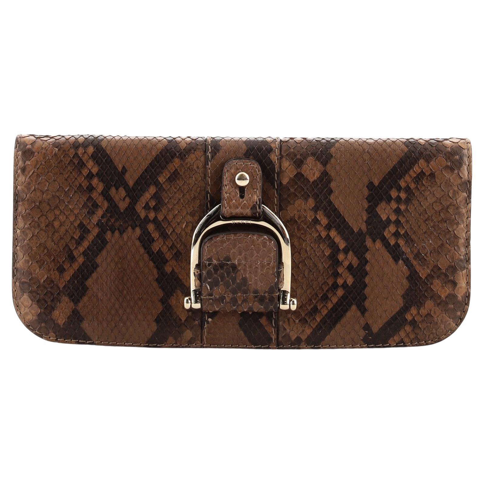 Gucci Greenwich Clutch Python and Leather