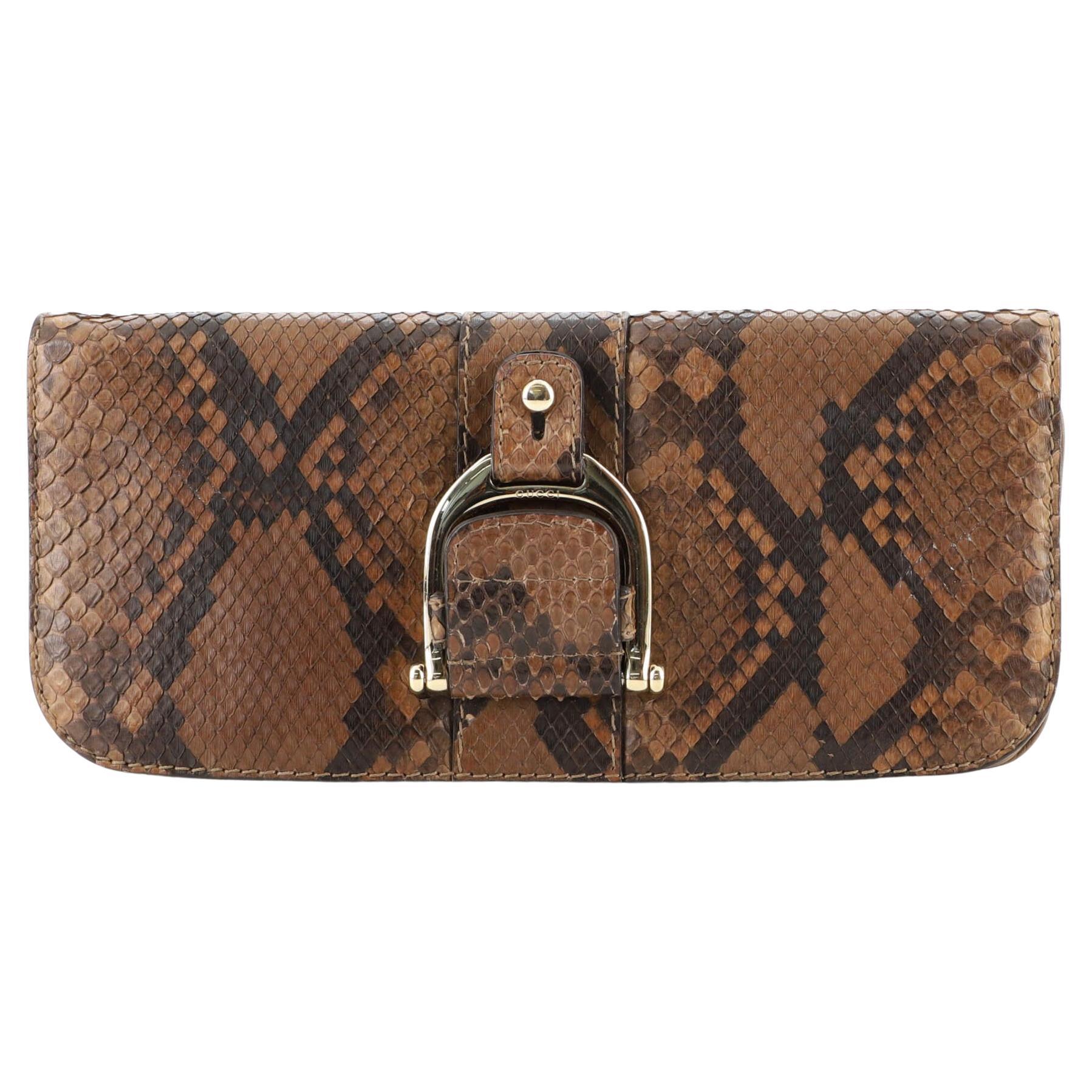 Gucci Greenwich Clutch Python and Leather
