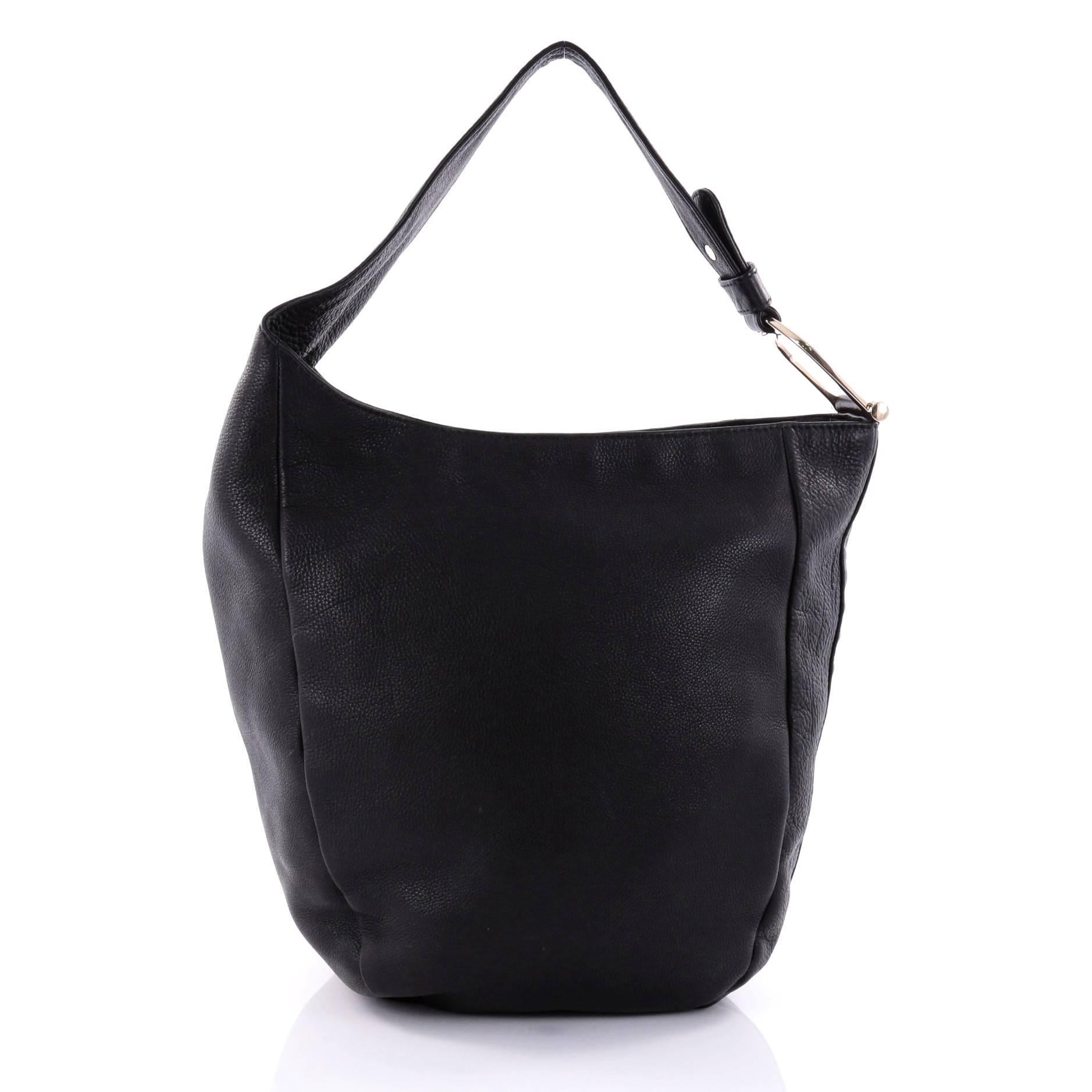 Black Gucci Greenwich Hobo Leather Large