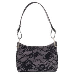 Gucci Grey/ Black Lace Shoulder Bag