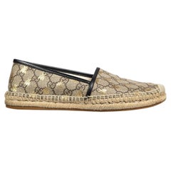 Gucci Grey Canvas GG Bee Espadrilles Size IT 39