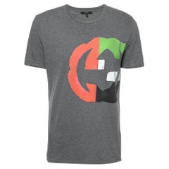Gucci Grey Cotton GG Printed Crew Neck T-shirt XL