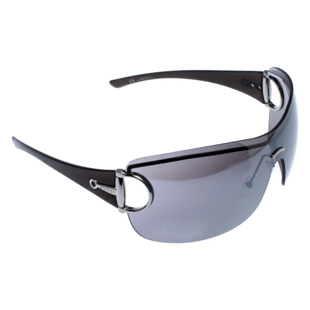 Gucci Grey GG 2711/S Horsebit Shield Sunglasses For Sale at 1stDibs | gucci  gg 2711/s, gucci sunglasses gg 2711/s, gucci shield sunglasses