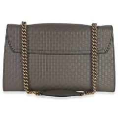 Gucci Grey Guccissima Emily Leather Medium Chain Shoulder Bag