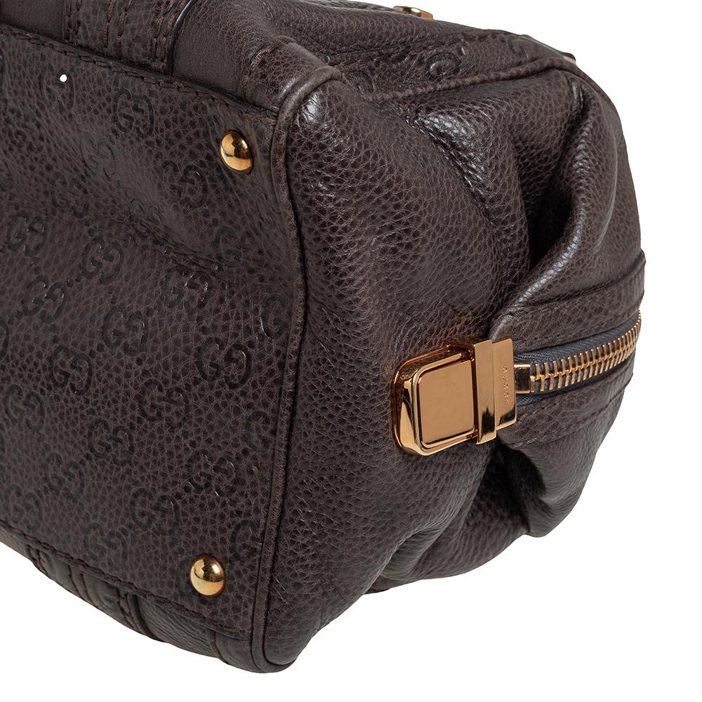 Gucci Grey Guccissima Leather Aviatrix Boston Bag 2