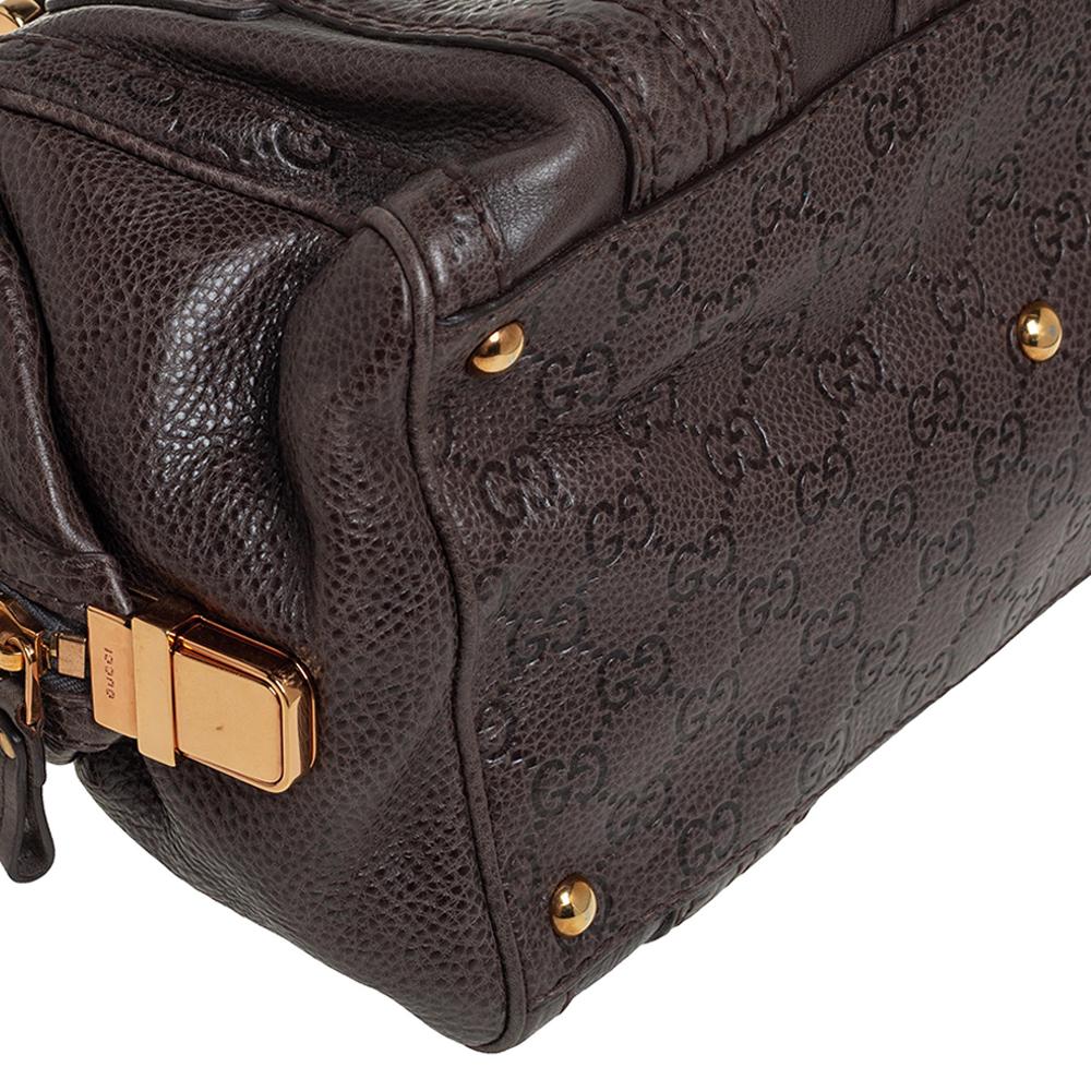 Gucci Grey Guccissima Leather Aviatrix Boston Bag 3