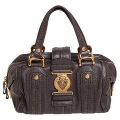 Gucci Graue Guccissima Aviatrix Boston Tasche aus Leder