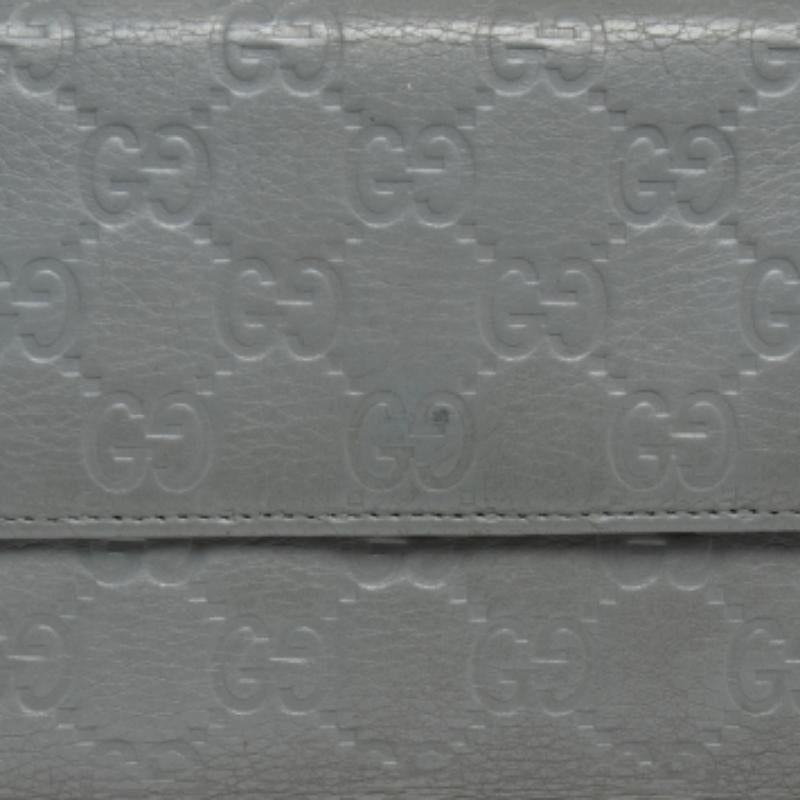 Women's Gucci Grey Guccissima Leather Continental Wallet
