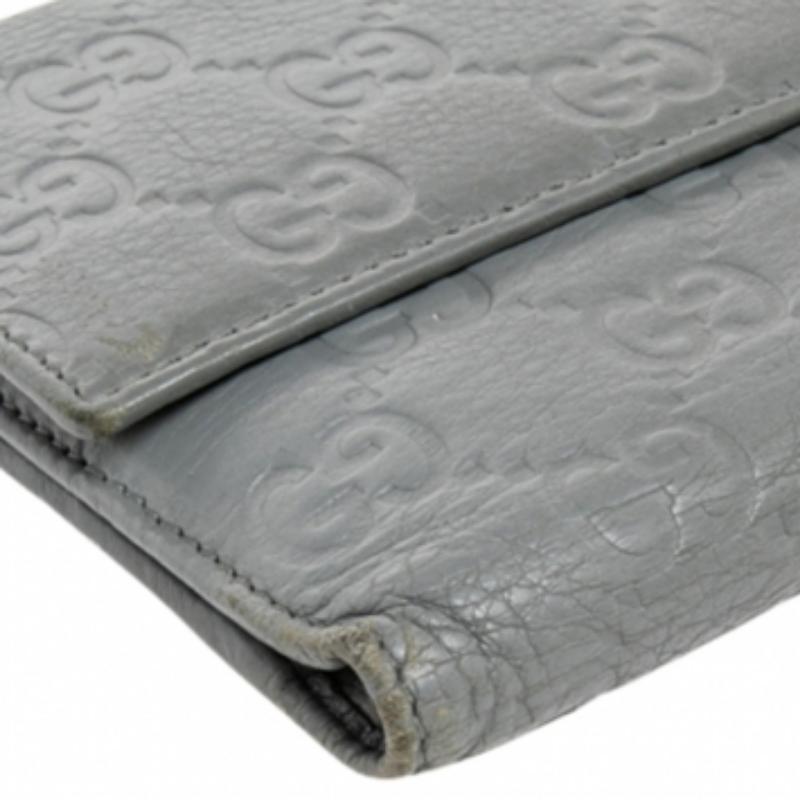 Gucci Grey Guccissima Leather Continental Wallet 2