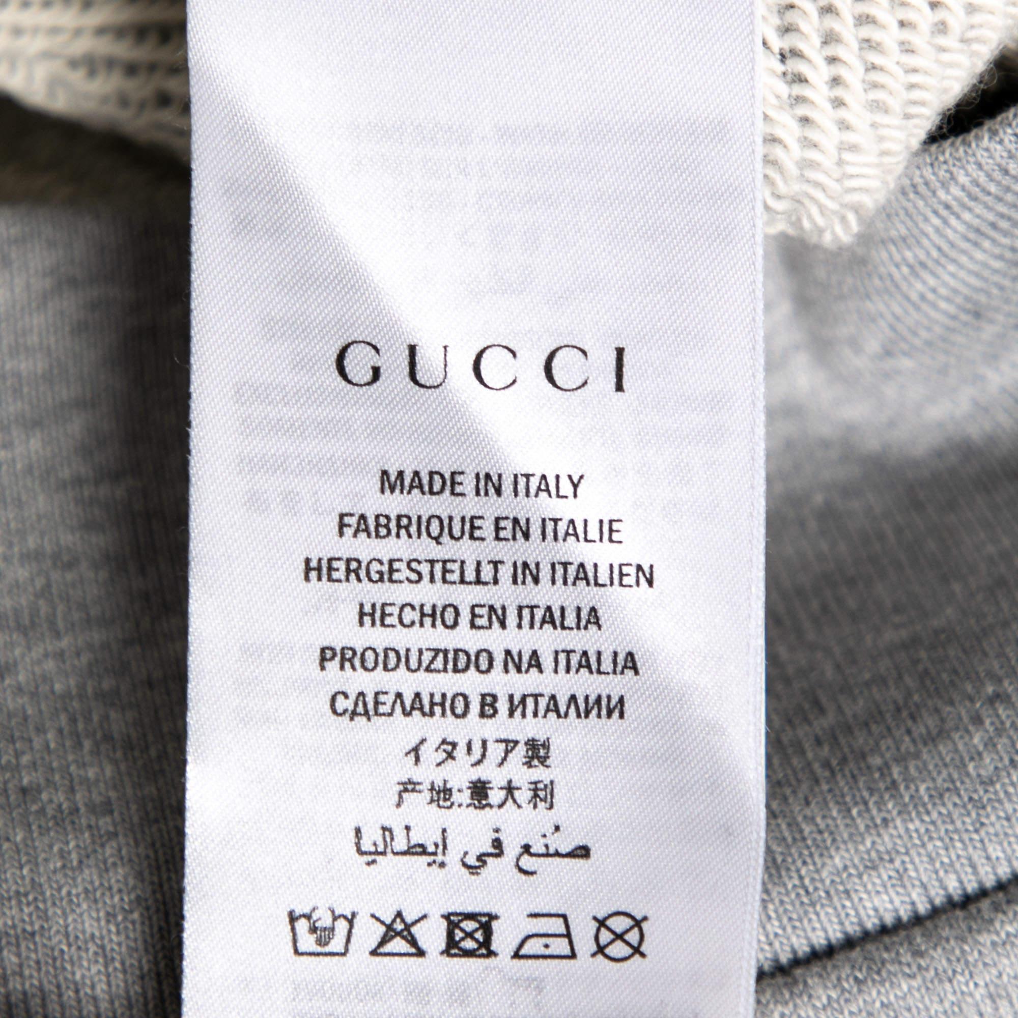 Gucci Grey Knit Privilegium Perpetuum Crew Neck Sweatshirt S 3