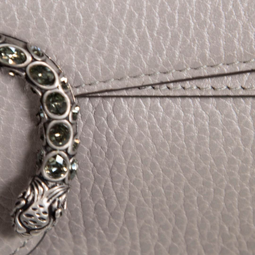 Women's Gucci Grey Leather Dionysus Super Mini Bag