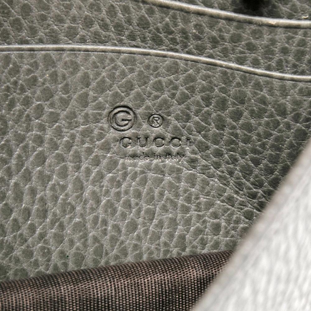 Gucci Grey Leather Interlocking G Wallet on Chain 3