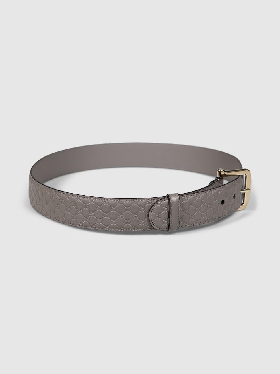 Gucci Cintura Microguccissima in pelle grigia In condizioni ottime in vendita a London, GB