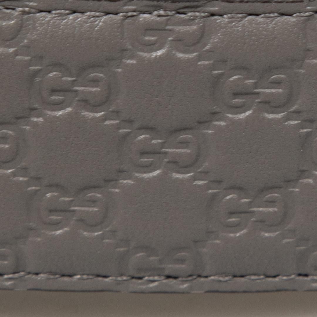 Gucci Cintura Microguccissima in pelle grigia in vendita 1