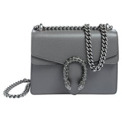 Gucci Grey Leather Mini Dionysus Shoulder Bag