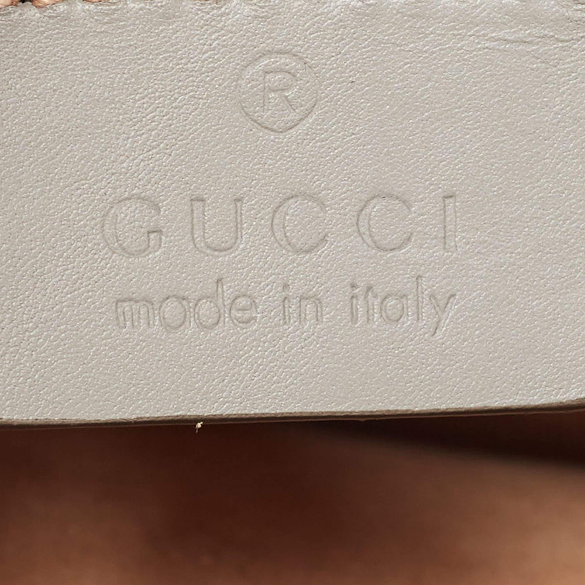 Gucci Grey Leather Mini Web Chain Sylvie Top Handle Bag 8