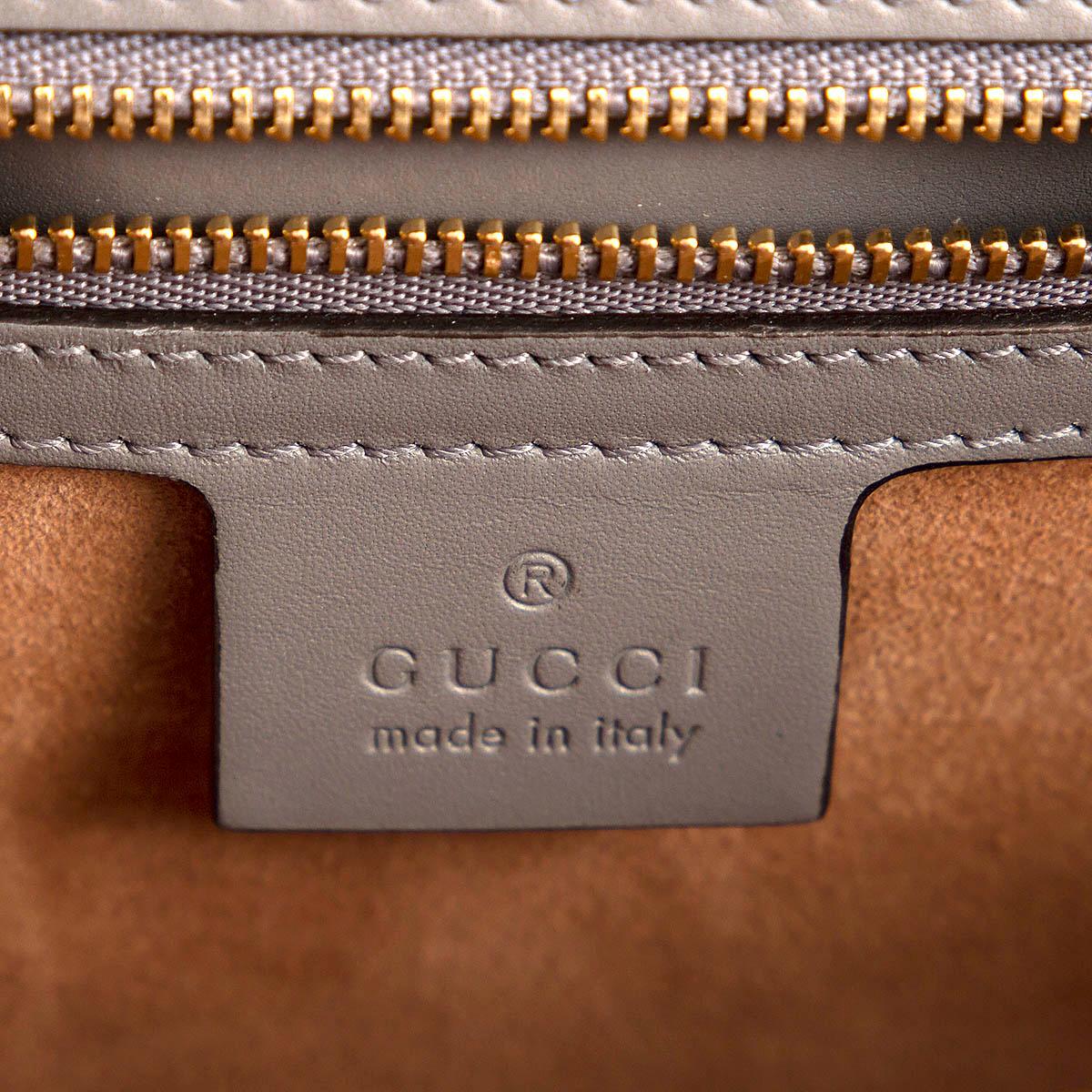 GUCCI grey leather SYLVIE SMALL FLAP Shoulder Bag For Sale 1